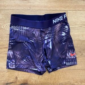 Nike Pro, workout shorts, purple, size medium